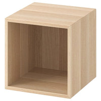 EKET wall-mounted shelving unit, white stained oak effect, 35x35x35 cm