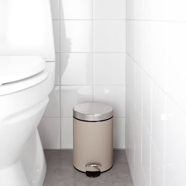Ikea EKOLN - Waste bin, beige, 3 l