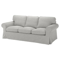 EKTORP 3-seat sofa, Tallmyra white/black, 218x88x88 cm