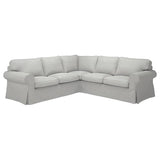 EKTORP corner sofa, 4-seat, Tallmyra white/black, 243x88x88 cm