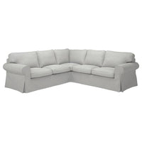 EKTORP corner sofa, 4-seat, Tallmyra white/black, 243x88x88 cm