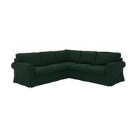 EKTORP corner sofa, 4-seat, Tallmyra dark green, 243x88x88 cm