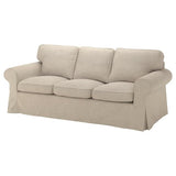 EKTORP cover for 3-seat sofa, Hillared beige