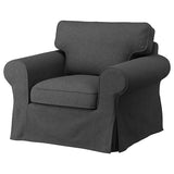 EKTORP cover for armchair, Tallmyra medium grey