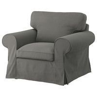 EKTORP armchair, Hakebo dark grey