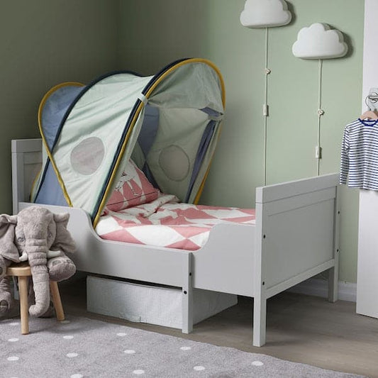 Ikea ELDFLUGA - Bed tent, blue/green, 70/80/90