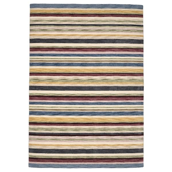 Ikea ELLJUSSPÅR - Rug, low pile, multicolour/striped handmade, 170x240 cm