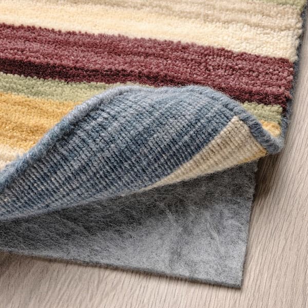 Ikea ELLJUSSPÅR - Rug, low pile, multicolour/striped handmade, 170x240 cm