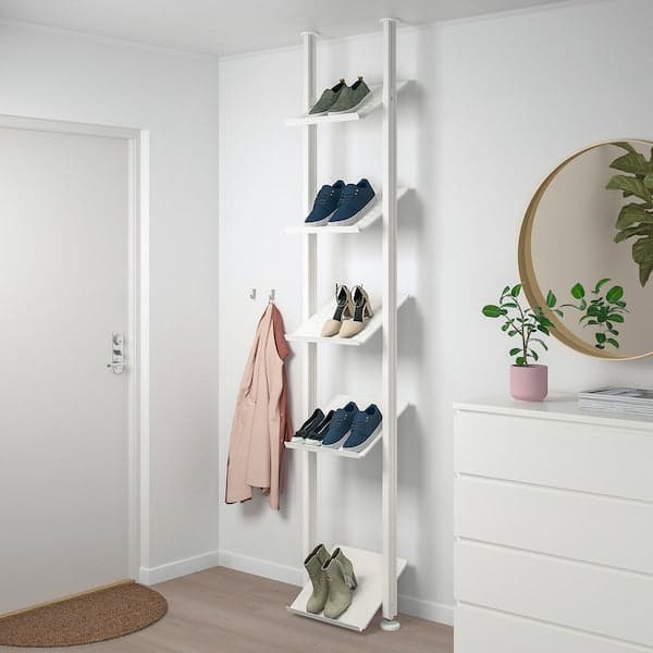 Ikea ELVARLI - Open storage combination, white, 52x36x222-350 cm