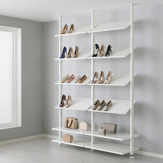 ELVARLI - Open storage combination, white, 175x51x222-350 cm - best price from Maltashopper.com 69157376