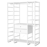 ELVARLI wardrobe combination, white, 165x55x216 cm