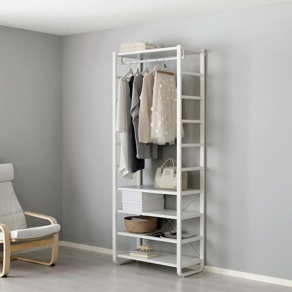 Ikea ELVARLI - Wardrobe combination, white, 84x40x216 cm