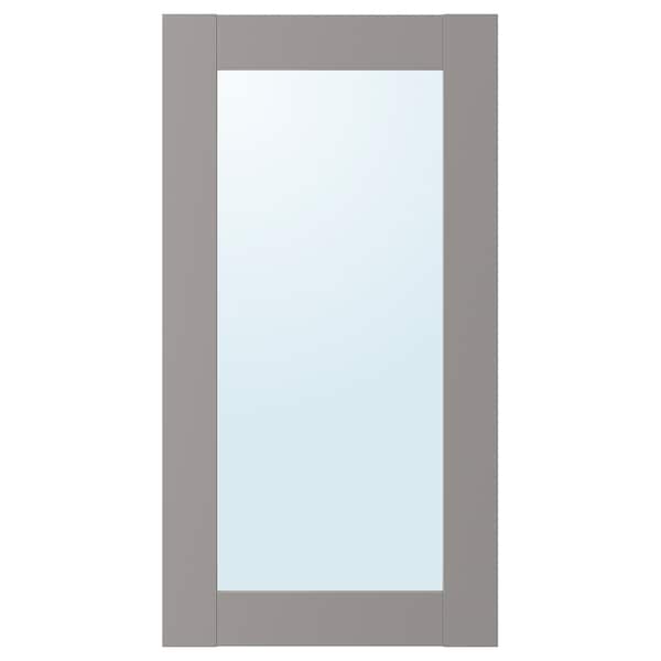 ENHET mirror door, grey frame, 40.0x74.6 cm