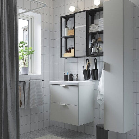Ikea ENHET - Bathroom, anthracite/white,64x43x65 cm