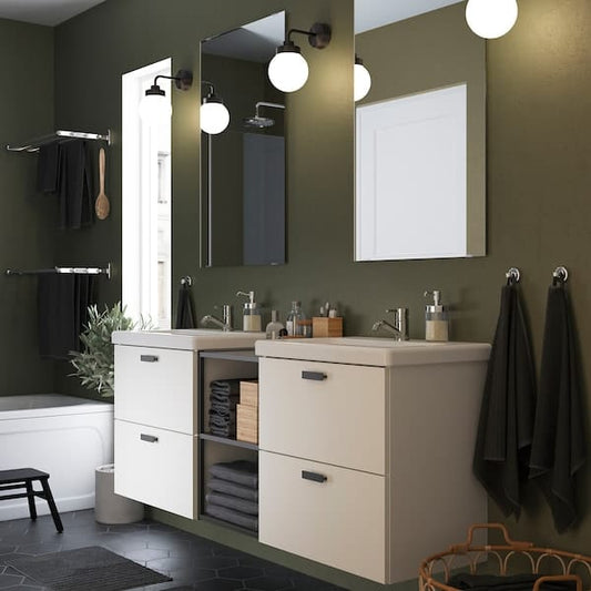 Ikea ENHET - Bathroom, anthracite/white,164x43x65 cm