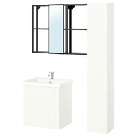 ENHET bathroom, anthracite/white, 64x43x65 cm