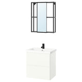 ENHET bathroom, anthracite/white, 64x43x65 cm