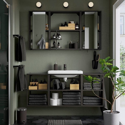 Ikea ENHET - Bathroom, anthracite,140x43x65 cm