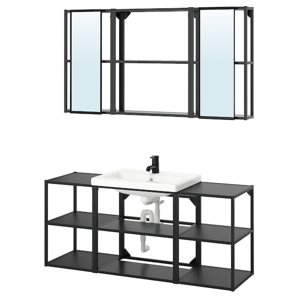 Ikea ENHET - Bathroom, anthracite,140x43x65 cm