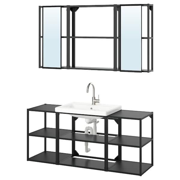 Ikea ENHET - Bathroom, anthracite,140x43x65 cm