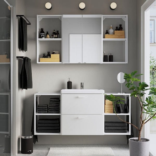 Ikea ENHET - Bathroom, white,140x43x65 cm