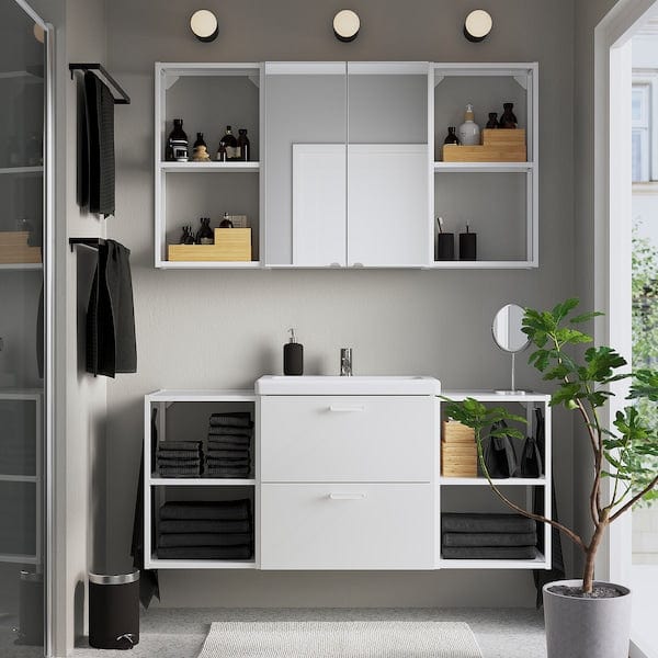 Ikea ENHET - Bathroom, white,140x43x65 cm