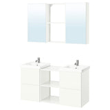 ENHET bathroom, white, 124x43x65 cm