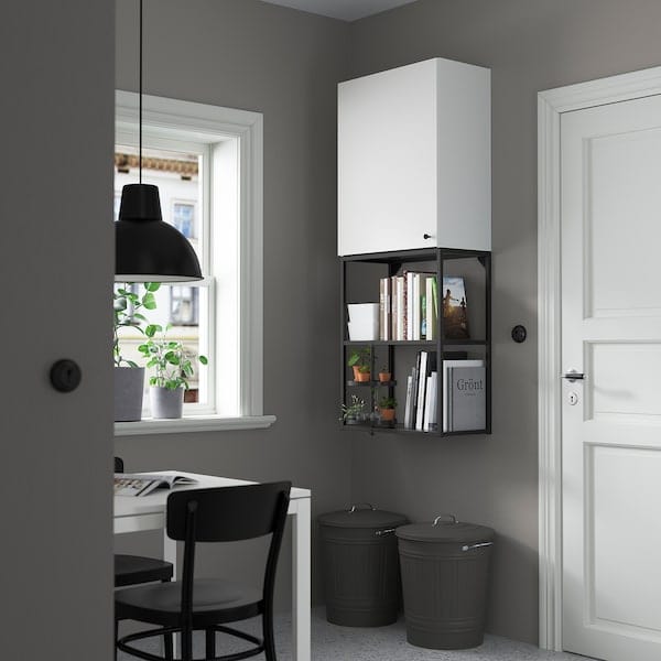 Ikea ENHET - Storage combination, anthracite/white, 60x32x150 cm