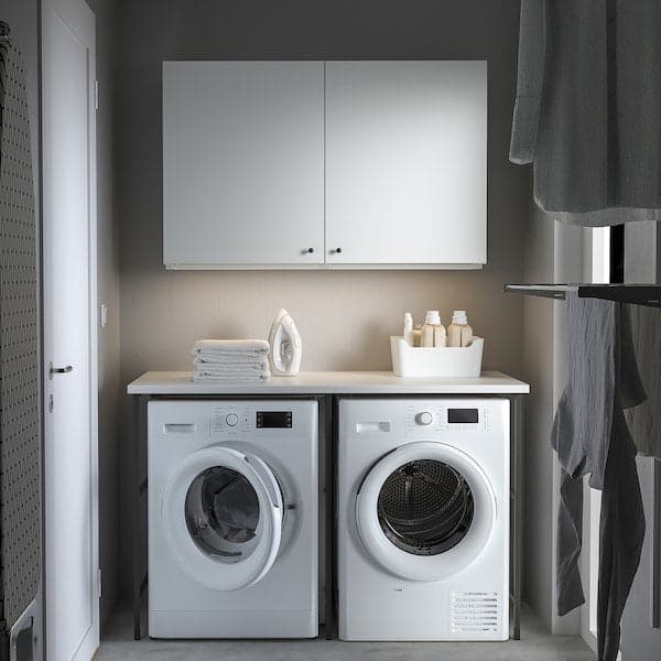 Ikea ENHET - Storage combination, anthracite/white, 139x63.5x90.5 cm