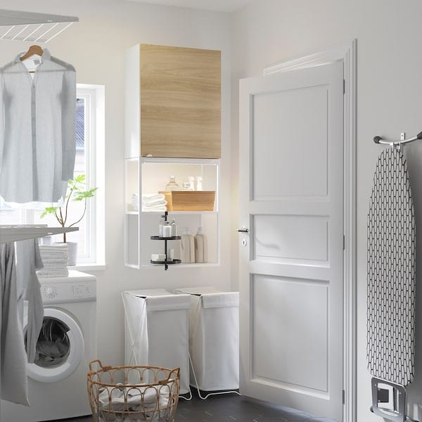 Ikea ENHET - Storage combination, white/oak effect, 60x32x150 cm