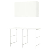 ENHET storage combination, white, 139x63.5x90.5 cm