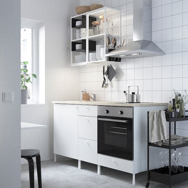 ENHET Kitchen - white 163x63.5x222 cm , 163x63.5x222 cm - best price from Maltashopper.com 39337379