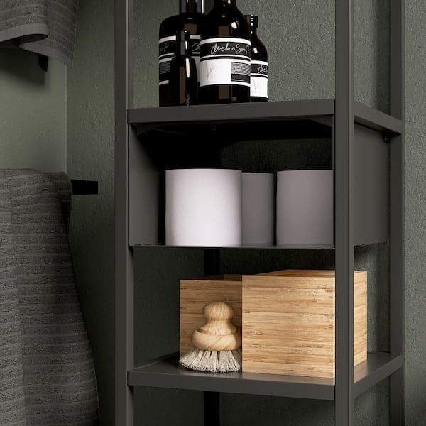 Ikea ENHET - Hanging shelf insert, anthracite, 26x28x15 cm