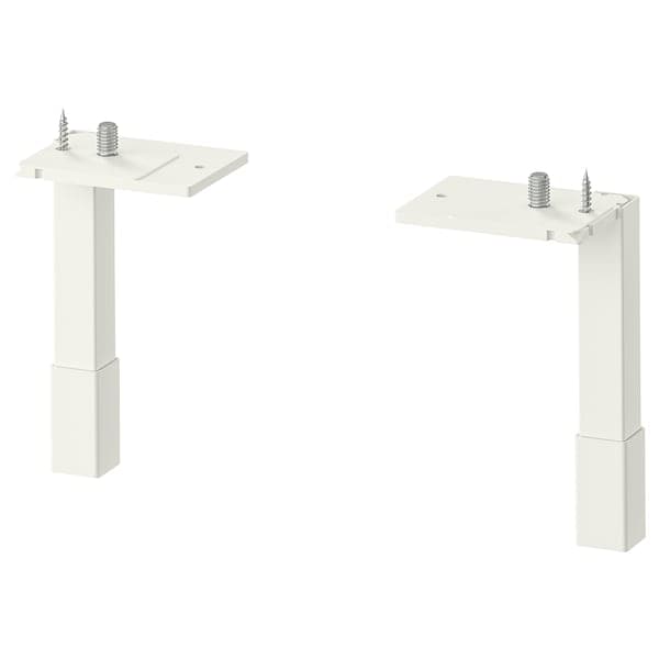 ENHET legs f cabinet, Height: 12.5 cmQuantity/package: 2 pcs.Minimum height: 11.0 cmMaximum height: 13.5 cm