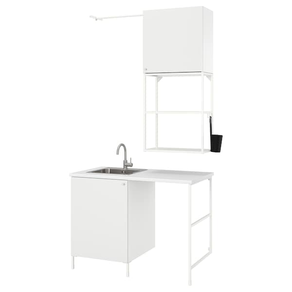 Ikea ENHET - Laundry, white, 139x63.5x87.5 cm , 139x63.5x87.5 cm