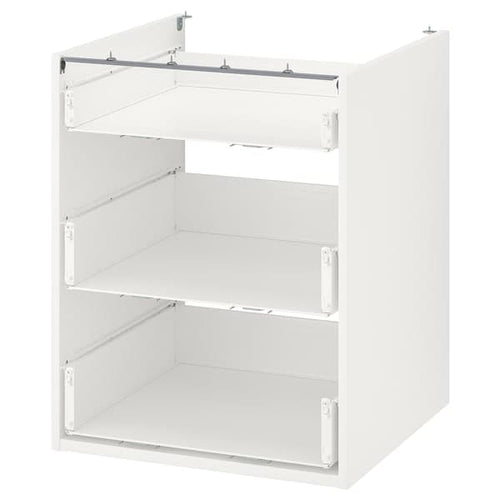 ENHET - Base cb w 3 drawers, white, 60x60x75 cm