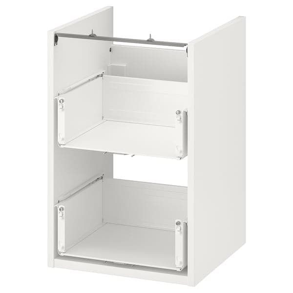 ENHET base cb f washbasin w 2 drawers, white, 40x60x40 cm