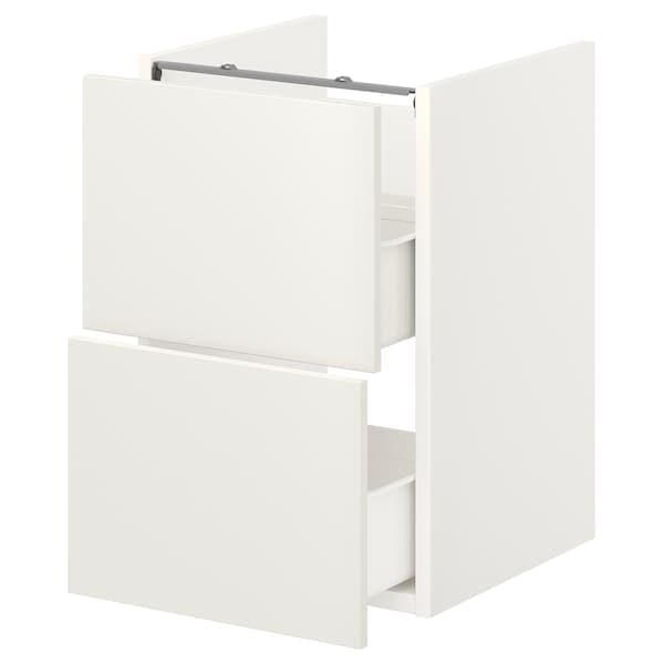 Ikea ENHET - Base cb f washbasin w 2 drawers, white, 40x42x60 cm