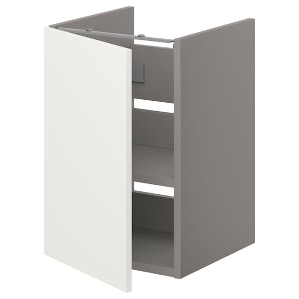 Ikea ENHET - Bs cb f wb w shlf/door, grey/white, 40x42x60 cm