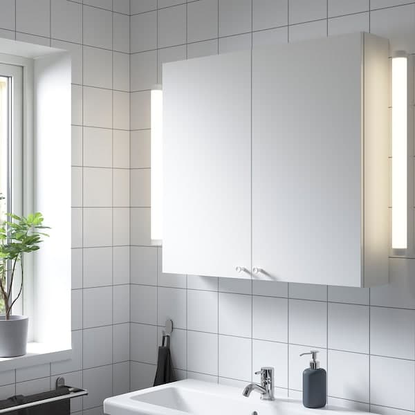 Ikea ENHET - Wall cb w 2 shlvs/doors, white, 80x17x75 cm