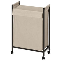 ENHET laundry bag with castors, anthracite, 80 l
