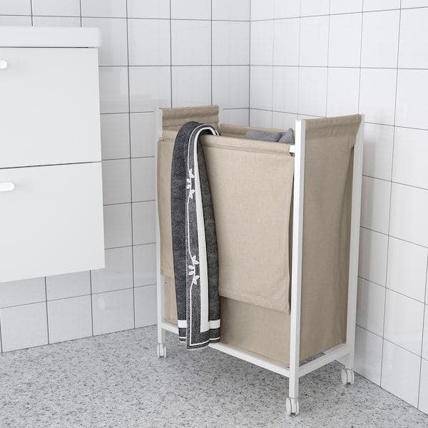 ENHET - Laundry bag with castors, white, 80 l - best price from Maltashopper.com 10516102