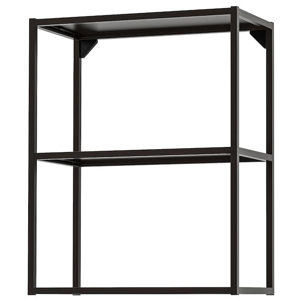 Ikea ENHET - Wall fr w shelves, anthracite, 60x30x75 cm
