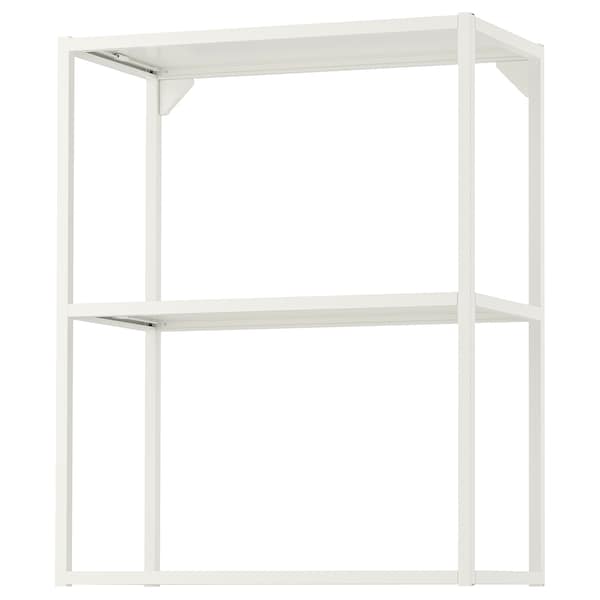 ENHET wall fr w shelves, Width: 60 cmDepth: 30 cmHeight: 75 cmMaximum load/shelf: 12 kg