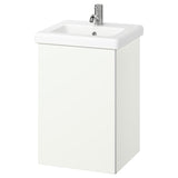 ENHET / TVÄLLEN wash-stnd w door/wash-basin/tap, white, 44x43x65 cm