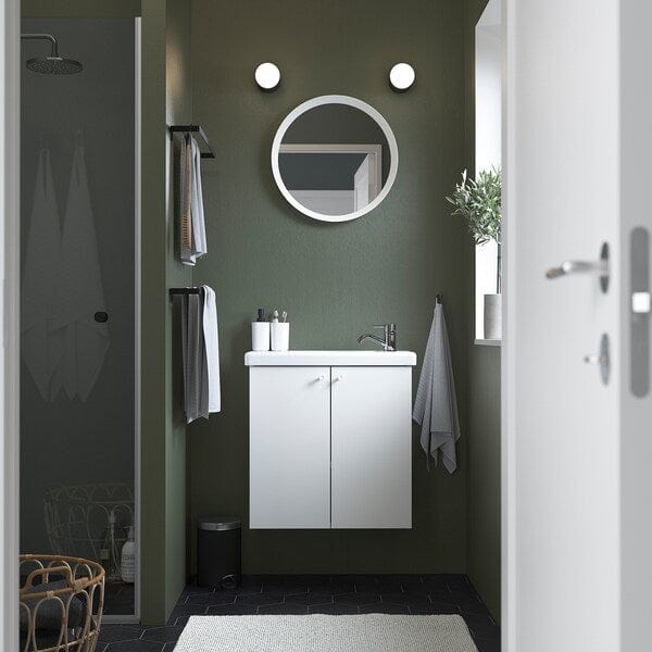 Ikea ENHET / TVÄLLEN - Washbasin / washbasin unit/miscelat, white,64x33x65 cm