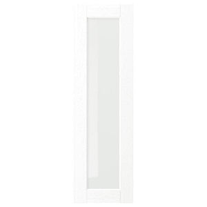 ENKÖPING - Glass door, white wood effect, 30x100 cm - best price from Maltashopper.com 40505786
