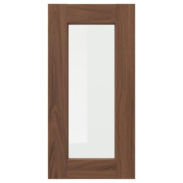 Ikea ENKÖPING - Glass door, brown walnut effect, 30x60 cm