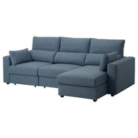 ESKILSTUNA 3-seat sofa with chaise longue, Gunnared blue, 268x100x162 cm