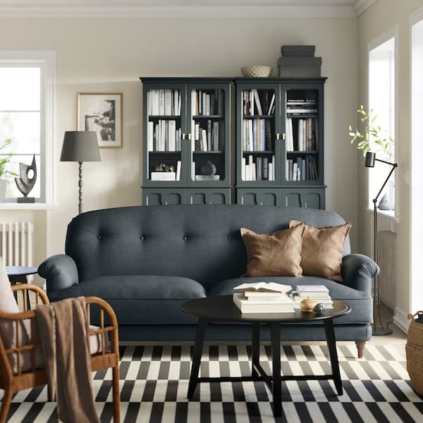 Ikea ESSEBODA - 3-seat sofa, Knäbäck anthracite / brown